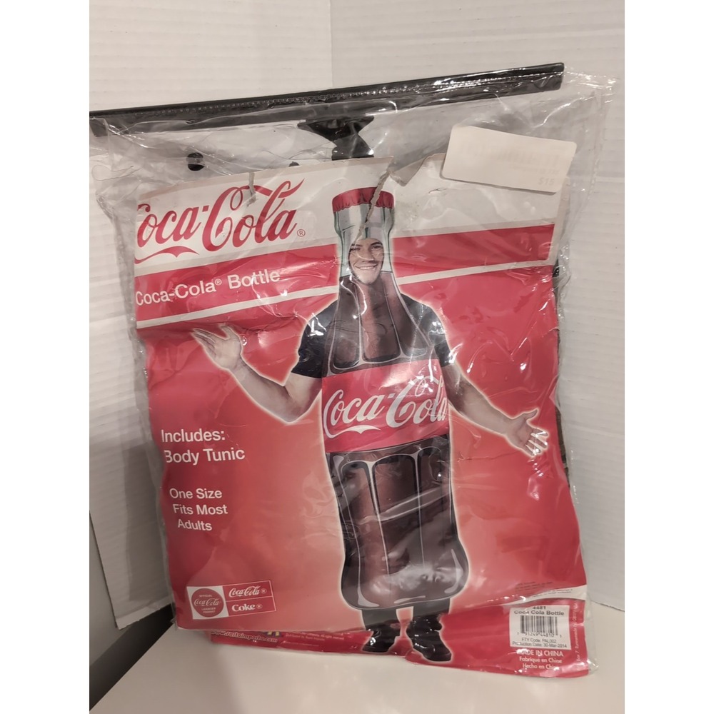 Hard To Find Officially Licensed Coca Cola Bottle Adult Costume By RASTA IMPOSTA